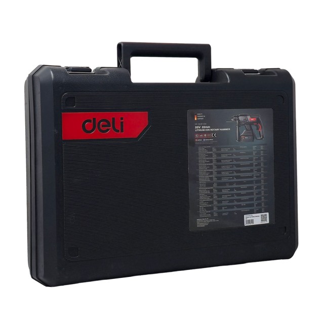 DELI κρουστικό σκαπτικό μπαταρίας DE-DC20-2D4, Brushless, 20V, 2x 4Ah, 2J