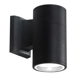 POWERTECH φωτιστικό τοίχου HLL-0189 για GU10 λάμπα, μεταλλικό, IP65, μαύρο