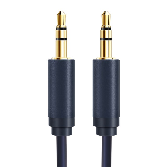 CABLETIME καλώδιο ήχου 3.5mm CT-AV301-H11G, gold plated, 1m, μπλε