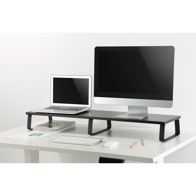 BRATECK επιτραπέζια βάση για 2x οθόνες/laptop STB-112, 13-32", έως 20kg, μαύρη