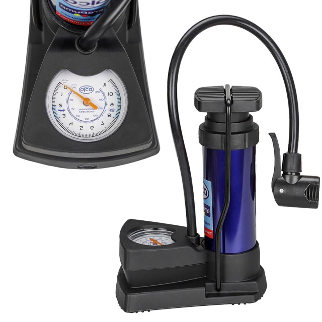 ALCA τρόμπα ποδιού 201300 με μανόμετρο, 160PSI, μπλε ALCA τρόμπα ποδιού 201300 με μανόμετρο, 160PSI, μπλε