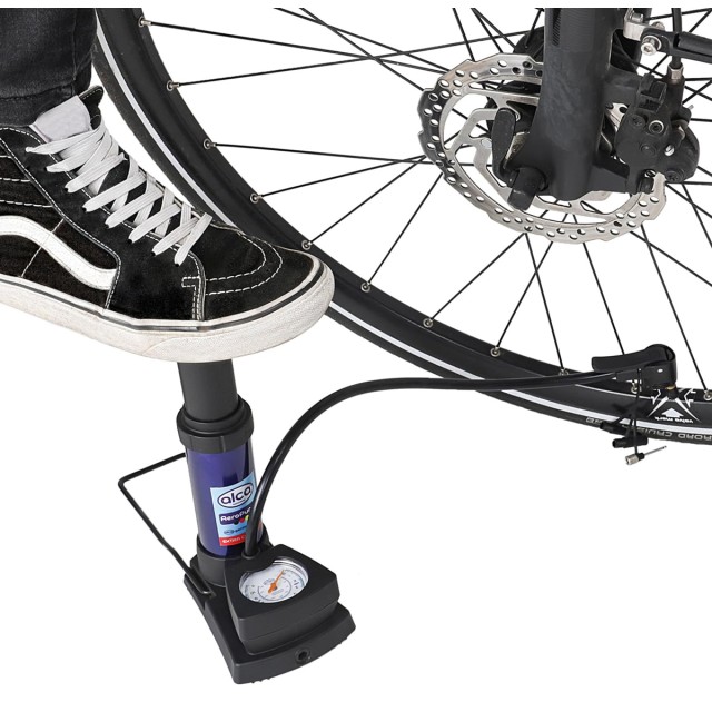 ALCA τρόμπα ποδιού 201300 με μανόμετρο, 160PSI, μπλε ALCA τρόμπα ποδιού 201300 με μανόμετρο, 160PSI, μπλε