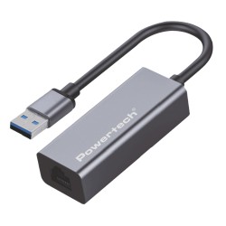 POWERTECH αντάπτορας δικτύου PT-1454, USB, 1000Mbps Ethernet, γκρι