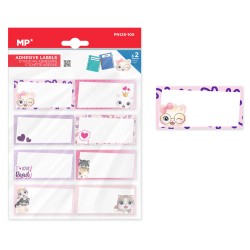 MP αυτοκόλλητες ετικέτες τετραδίων PN125-105, 65x32mm, 8 σχέδια, 16τμχ MP αυτοκόλλητες ετικέτες τετραδίων PN125-105, 65x32mm, 8 σχέδια, 16τμχ