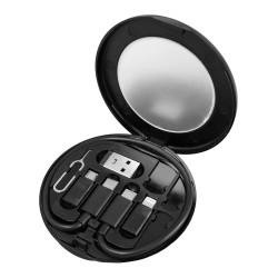 POWERTECH all in one κιτ φόρτισης με καλώδιο & αντάπτορες CAB-U161, 60W, 30cm, μαύρο