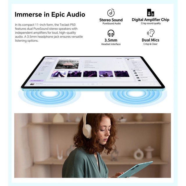 TECLAST tablet P50 2025, 11", 8/128GB, 4G, Android 15, 7000mAh, μπλε TECLAST tablet P50 2025, 11", 8/128GB, 4G, Android 15, 7000mAh, μπλε