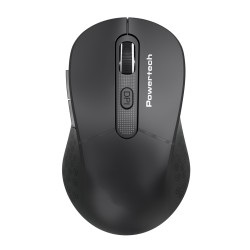 POWERTECH ασύρματο ποντίκι PT-1466, USB δέκτης, έως 1600DPI, μαύρο