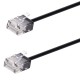 POWERTECH καλώδιο δικτύου CAB-N429, Cat 6A U/UTP, ultra slim, copper, 500MHz, 0.25m, μαύρο
