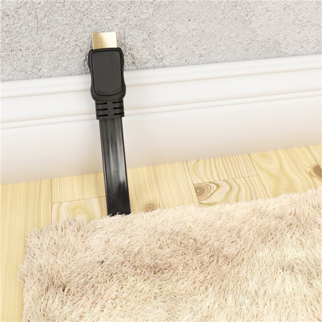 GOOBAY καλώδιο HDMI 77133 με Ethernet, flat, 8K/60Hz, 48 Gbps, 1m, μαύρο