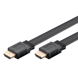 GOOBAY καλώδιο HDMI 77145 με Ethernet, flat, 8K/60Hz, 48 Gbps, 3m, μαύρο