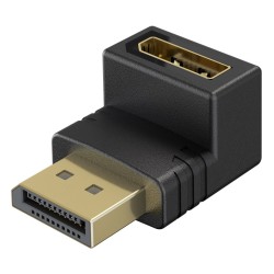 GOOBAY αντάπτορας DisplayPort 77130, 8K/144Hz, γωνιακός, μαύρος