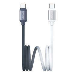 USAMS καλώδιο USB-C SJ756, 60W, 480Mbps, 1.2m, μαύρο/λευκό