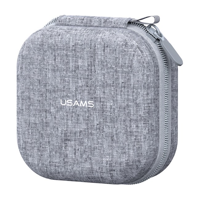 USAMS θήκη οργάνωσης ακουστικών Bluetooth ZB351, 9.5x9.5x5cm, γκρι USAMS θήκη οργάνωσης ακουστικών Bluetooth ZB351, 9.5x9.5x5cm, γκρι