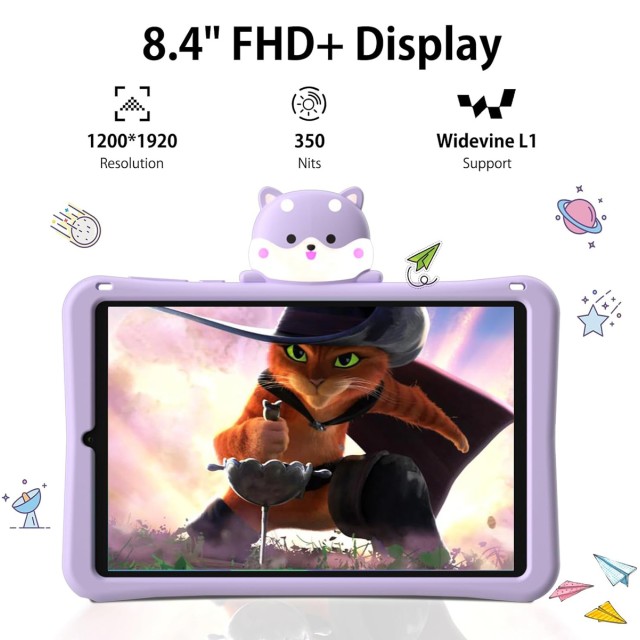 DOOGEE tablet T20 Mini Kids, 8.4", 4/128GB, 4G, Android 13, 5060mAh, μωβ DOOGEE tablet T20 Mini Kids, 8.4", 4/128GB, 4G, Android 13, 5060mAh, μωβ