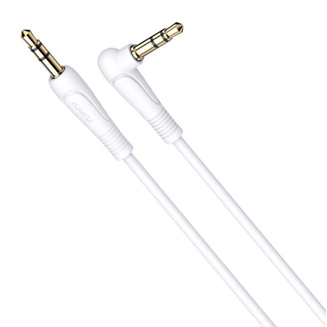 KAKUSIGA καλώδιο ήχου 3.5mm KSC-521, AUX, 90°, HiFi 1m, λευκό