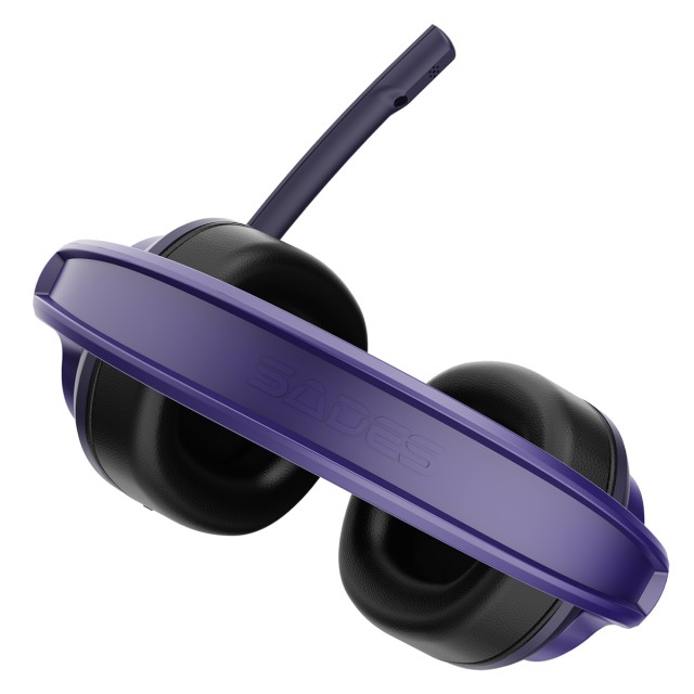 SADES gaming headset UPOWER, 3.5mm σύνδεση, 40mm, μωβ SADES gaming headset UPOWER, 3.5mm σύνδεση, 40mm, μωβ