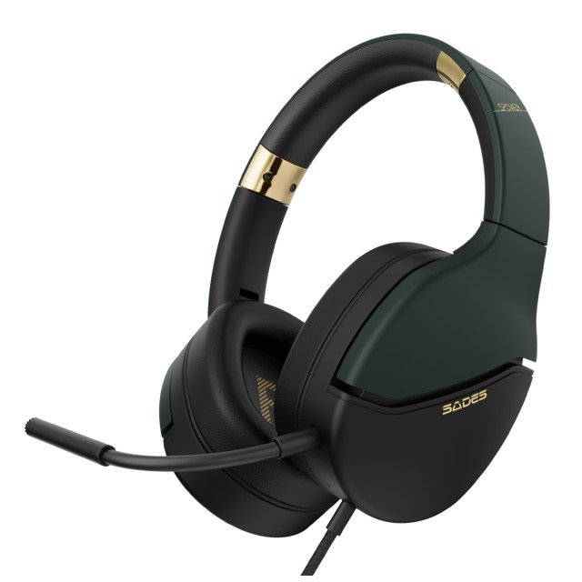 SADES gaming headset SPOWER, 3.5mm σύνδεση, 40mm, multi-platform, μαύρο/πράσινο SADES gaming headset SPOWER, 3.5mm σύνδεση, 40mm, multi-platform, μαύρο/πράσινο