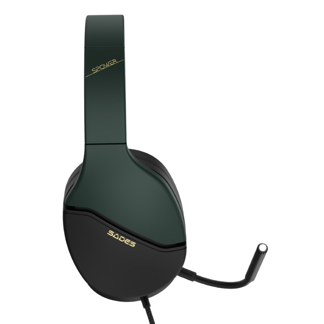 SADES gaming headset SPOWER, 3.5mm σύνδεση, 40mm, multi-platform, μαύρο/πράσινο SADES gaming headset SPOWER, 3.5mm σύνδεση, 40mm, multi-platform, μαύρο/πράσινο