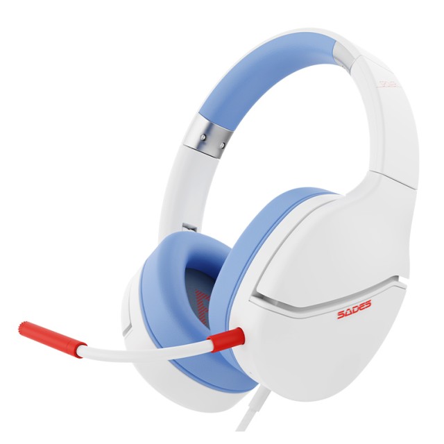 SADES gaming headset SPOWER, 3.5mm σύνδεση, 40mm, multi-platform, λευκό SADES gaming headset SPOWER, 3.5mm σύνδεση, 40mm, multi-platform, λευκό