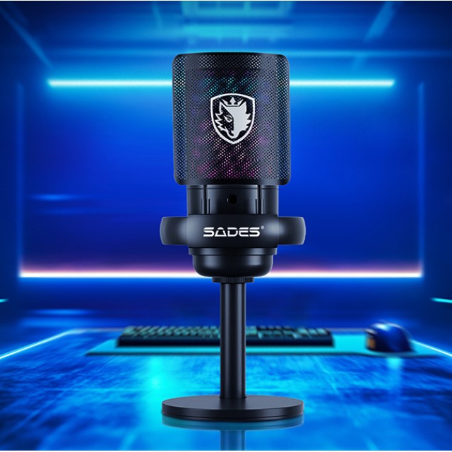 SADES gaming μικρόφωνο TYTO με βάση γραφείου & επιτραπέζια, pop φίλτρο, καρδιοειδές, USB, μαύρο SADES gaming μικρόφωνο TYTO με βάση γραφείου & επιτραπέζια, pop φίλτρο, καρδιοειδές, USB, μαύρο