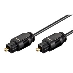 GOOBAY καλώδιο ήχου Toslink 51218, gold plated, 2.2mm, 3m, μαύρο