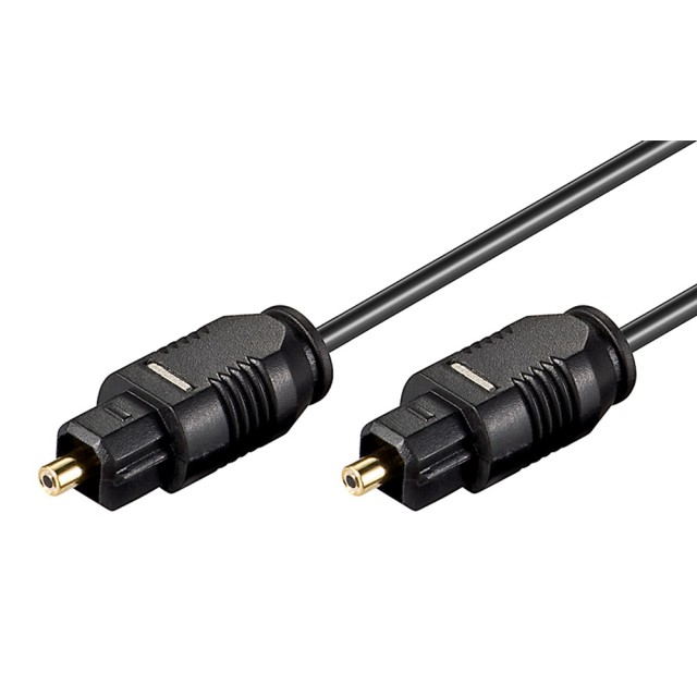GOOBAY καλώδιο ήχου Toslink 51218, gold plated, 2.2mm, 3m, μαύρο