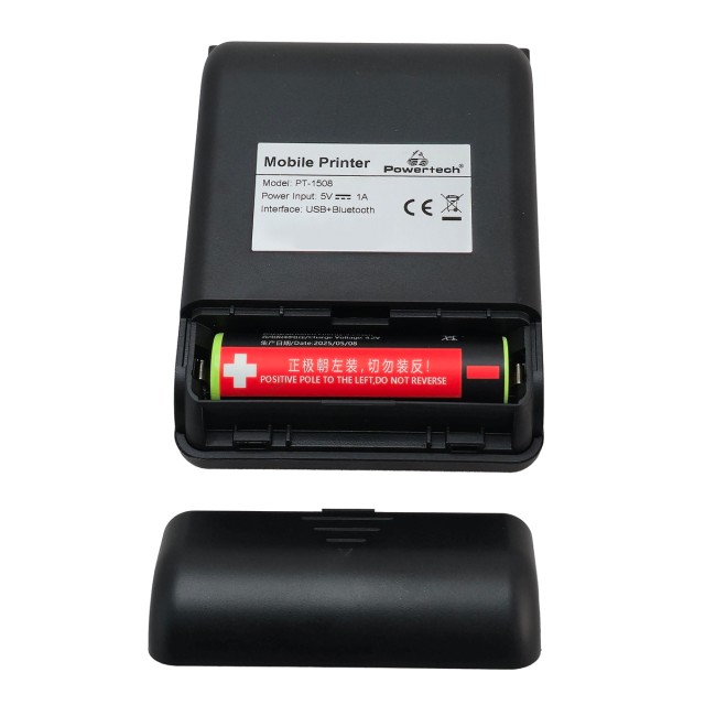 POWERTECH φορητός θερμικός εκτυπωτής αποδείξεων PT-1508, USB-C/Bluetooth, μαύρος POWERTECH φορητός θερμικός εκτυπωτής αποδείξεων PT-1508, USB-C/Bluetooth, μαύρος