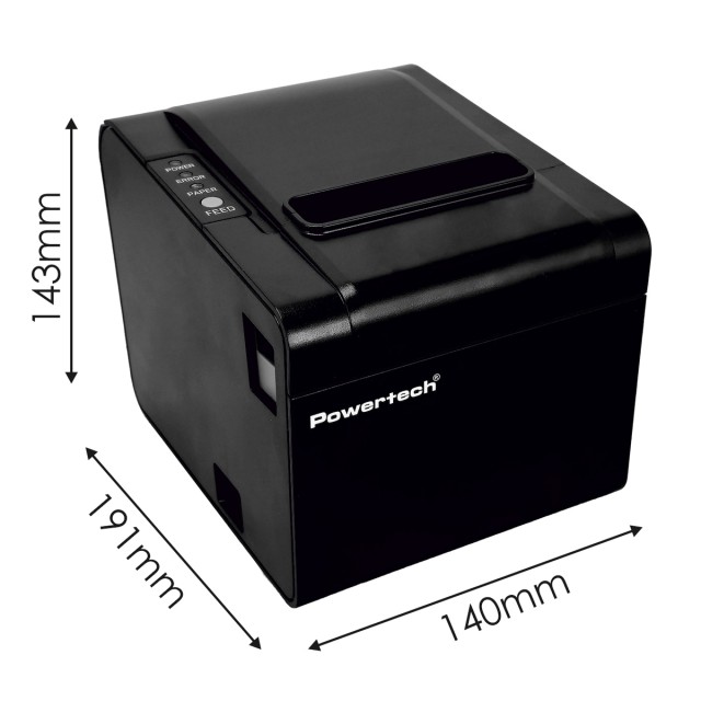 POWERTECH θερμικός εκτυπωτής αποδείξεων PT-1506, USB/Ethernet/Serial, μαύρος POWERTECH θερμικός εκτυπωτής αποδείξεων PT-1506, USB/Ethernet/Serial, μαύρος