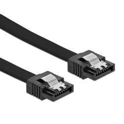 POWERTECH καλώδιο SATA III CAB-W050, 6 Gb/s, 0.50m, μαύρο