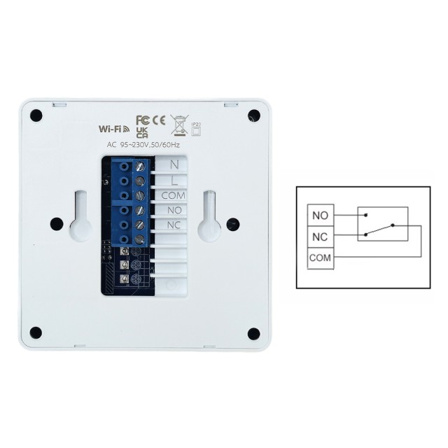 Smart θερμοστάτης αερίου BHT-800WM-GCLW, WiFi, επιτοίχιος, λευκός Smart θερμοστάτης αερίου BHT-800WM-GCLW, WiFi, επιτοίχιος, λευκός