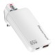 POWERTECH φορτιστής τοίχου PT-1532, EU/UK/CN βύσμα, USB/USB-C, 65W, GaN, λευκός POWERTECH φορτιστής τοίχου PT-1532, EU/UK/CN βύσμα, USB/USB-C, 65W, GaN, λευκός