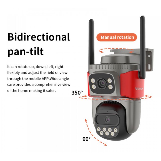 VSTARCAM smart κάμερα AF621DR, dual lens, αναγνώριση φωτιάς & καπνού, 2MP, WiFi, SD, PTZ, IP66 VSTARCAM smart κάμερα AF621DR, dual lens, αναγνώριση φωτιάς & καπνού, 2MP, WiFi, SD, PTZ, IP66