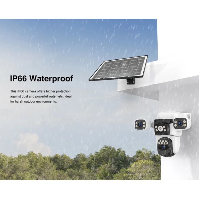 VSTARCAM smart ηλιακή κάμερα BG621SR, triple lens, 2MP, 4G, SD, PTZ, IP66 VSTARCAM smart ηλιακή κάμερα BG621SR, triple lens, 2MP, 4G, SD, PTZ, IP66