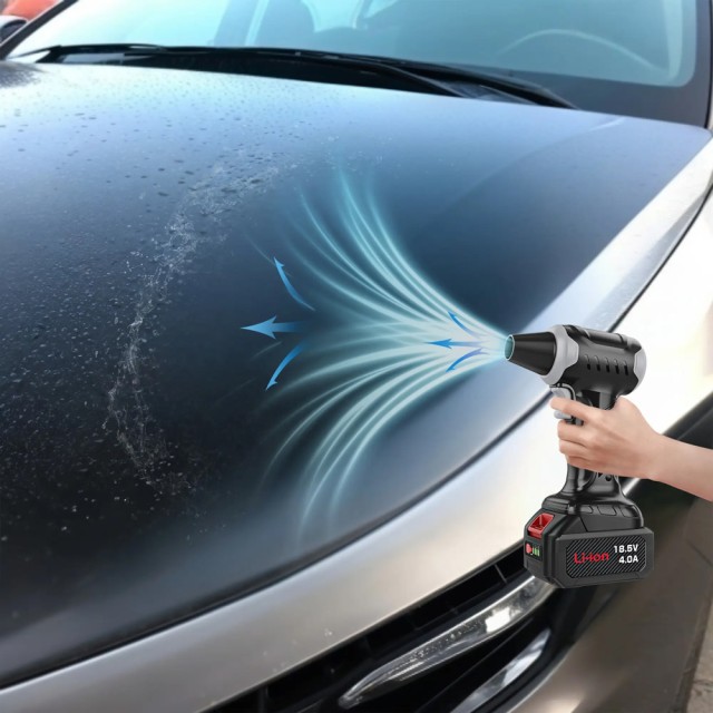 KINZIR ηλεκτρικό air duster AD47, 400W, 10000mAh, μαύρο