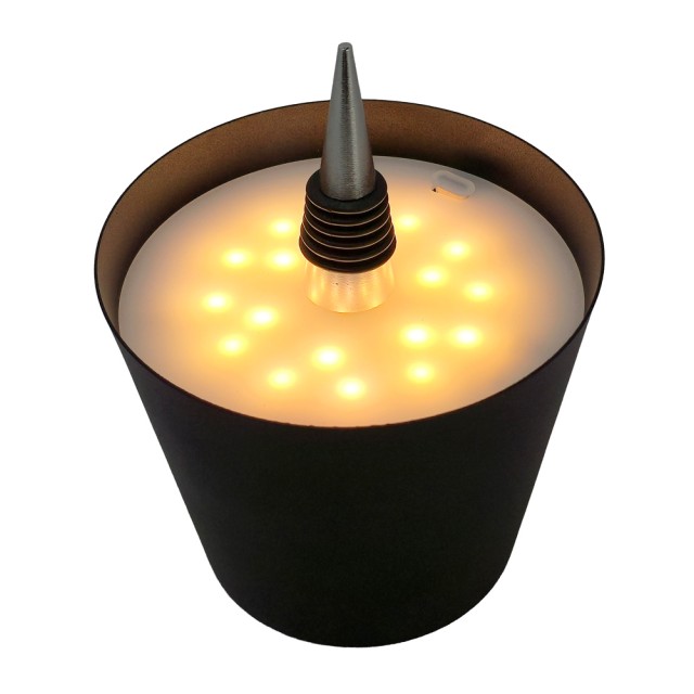 POWERTECH LED φωτιστικό για μπουκάλι HLL-0197, ρυθμιζόμενο, επαναφορτιζόμενο, μαύρο
