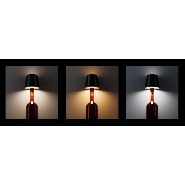 POWERTECH LED φωτιστικό για μπουκάλι HLL-0198, ρυθμιζόμενο, επαναφορτιζόμενο, λευκό