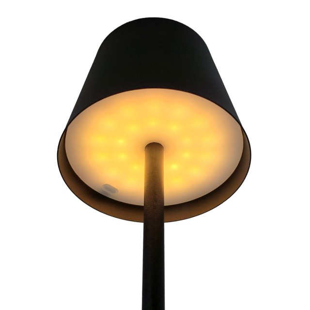 POWERTECH LED επιτραπέζιο φωτιστικό HLL-0193, ρυθμιζόμενο, επαναφορτιζόμενο, μαύρο