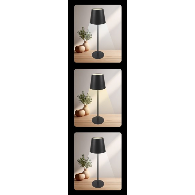 POWERTECH LED επιτραπέζιο φωτιστικό HLL-0194, ρυθμιζόμενο, επαναφορτιζόμενο, λευκό