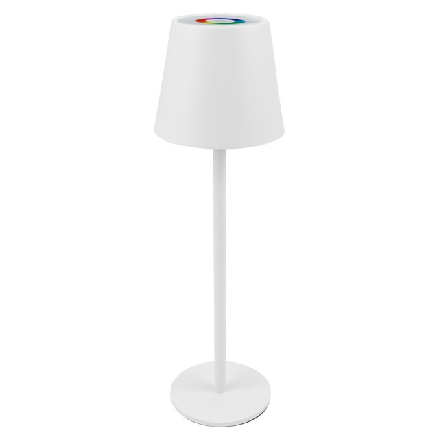 POWERTECH LED επιτραπέζιο φωτιστικό HLL-0196, RGB, ρυθμιζόμενο, επαναφορτιζόμενο, λευκό