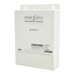 FOLKSAFE τροφοδοτικό συστημάτων CCTV FS-DC121608W, 16 εξόδων, 12V/8A, αδιάβροχο IP65