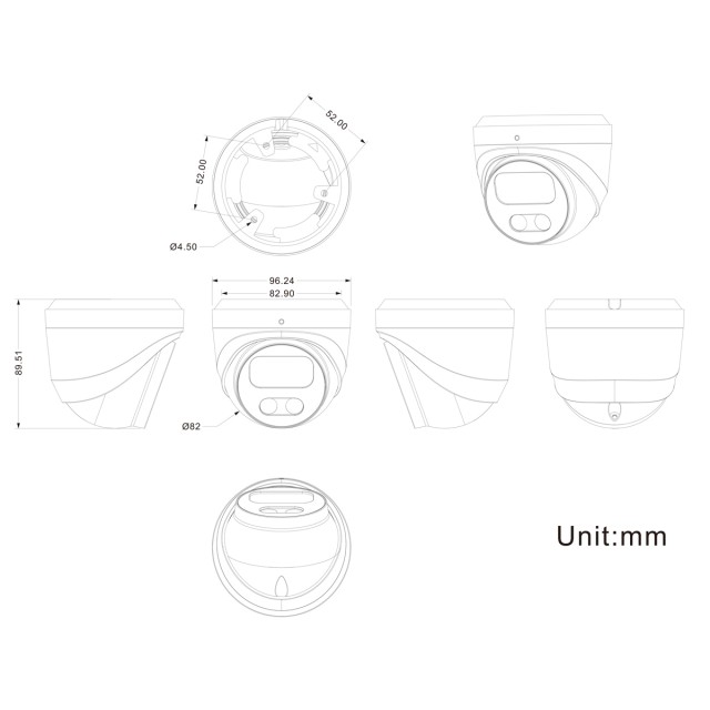 LONGSE IP κάμερα CMSB-2FCV2RC-28PMTF με μικρόφωνο, 2MP, 2.8mm, αδιάβροχη IP67, PoE