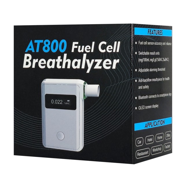 HANWEI ψηφιακός μετρητής αλκοόλ AT800 με μπρελόκ, 0~2mg/L, Bluetooth