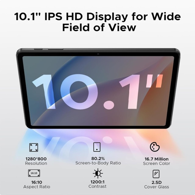 DOOGEE tablet Tab A9, 10.1", 3/64GB, Android 15, 6580mAh, μαύρο DOOGEE tablet Tab A9, 10.1", 3/64GB, Android 15, 6580mAh, μαύρο