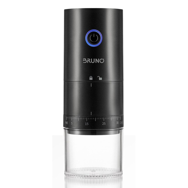 BRUNO BRN-0256 Ηλεκτρικός Μύλος Καφέ επαναφορτιζόμενος με 39 επίπεδα άλεσης, μαύρος BRUNO BRN-0256 Ηλεκτρικός Μύλος Καφέ επαναφορτιζόμενος με 39 επίπεδα άλεσης, μαύρος