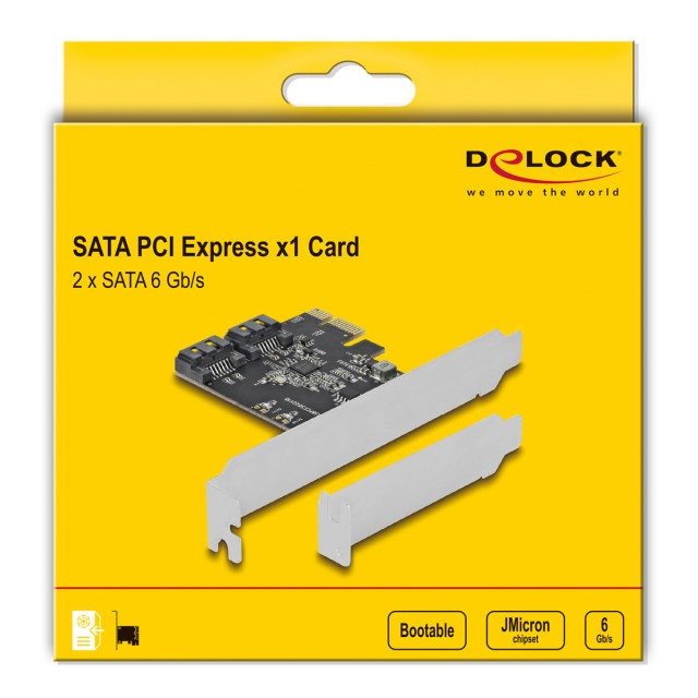 DELOCK κάρτα επέκτασης PCIe σε 2x SATA 90431, 6Gb/s