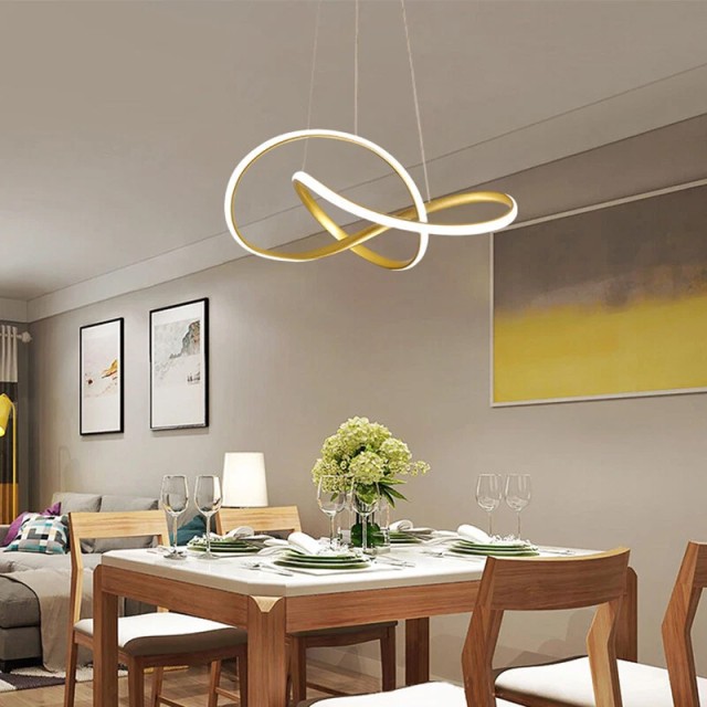 POWERTECH LED φωτιστικό οροφής HLL-0208, 48W, 4000K, Φ50cm x 120cm, χρυσό