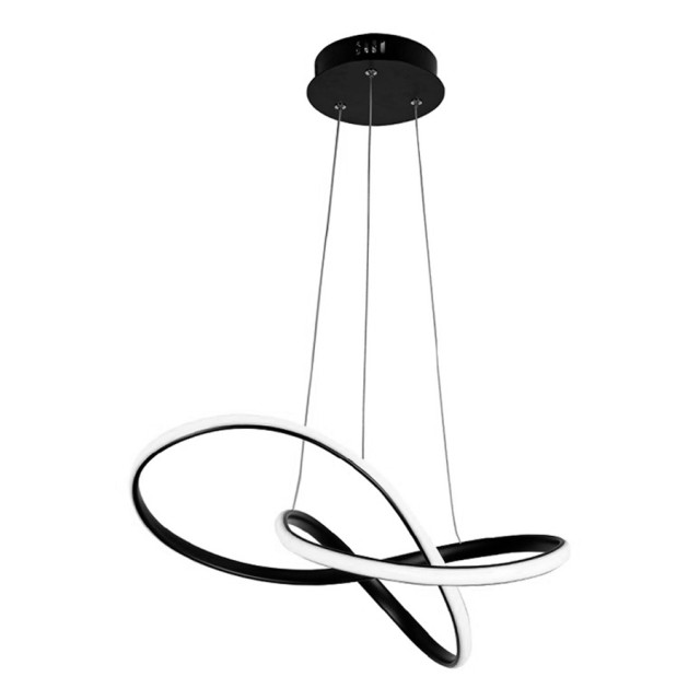 POWERTECH LED φωτιστικό οροφής HLL-0207, 48W, 4000K, Φ50cm x 120cm, μαύρο