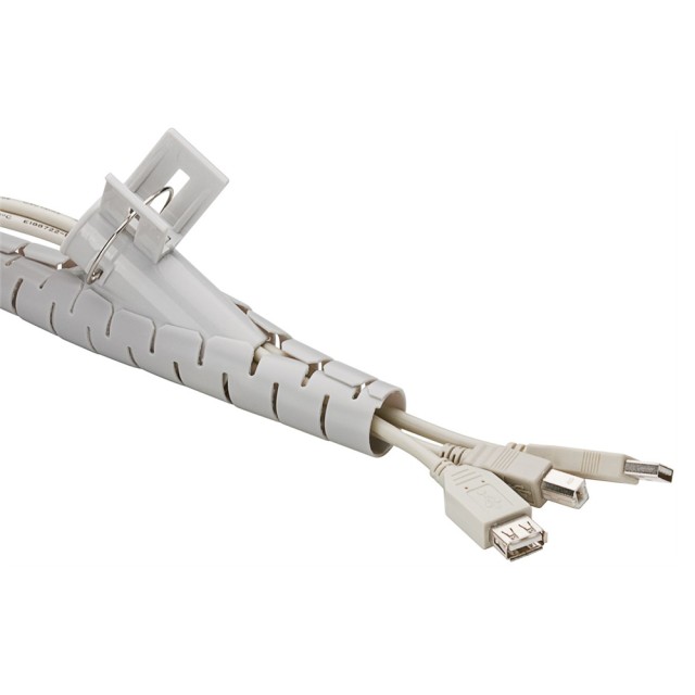 GOOBAY δεματικό καλωδίων 51922, πλαστικό, Φ20mm, 2.5m, γκρι