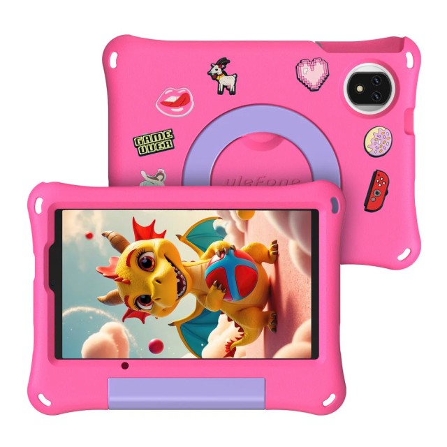 ULEFONE tablet Tab A9 Pro Kids, 8.68", 4/128GB, 4G, Android 15, 5040mAh, ροζ