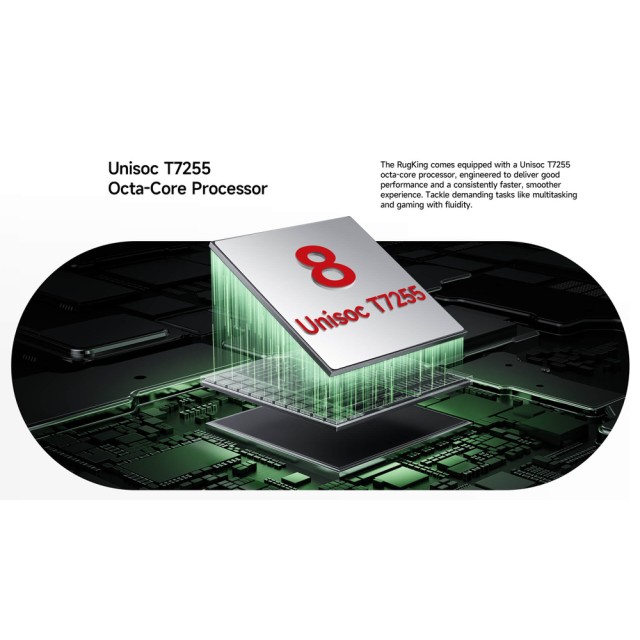 ULEFONE smartphone RugKing με ηχείο 3.5W, 5.99", 8/256GB, 9600mAh, IP68/IP69K, μαύρο